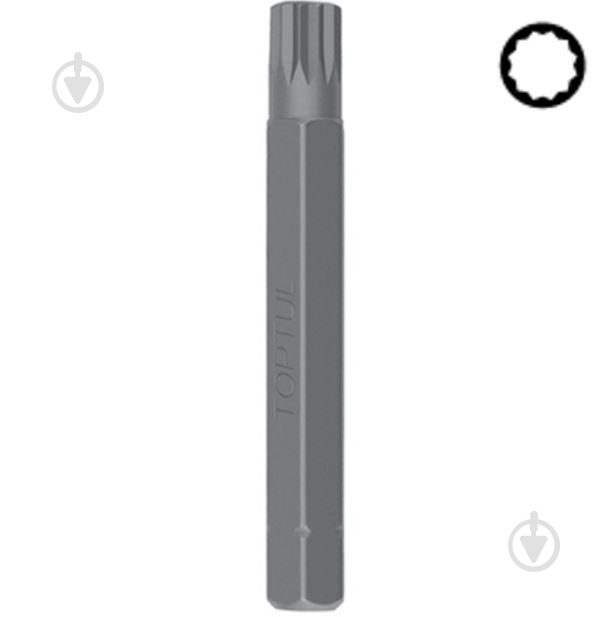 Бита Toptul 10 мм L75мм Spline M5 1 шт. FSFB1205 - фото 1