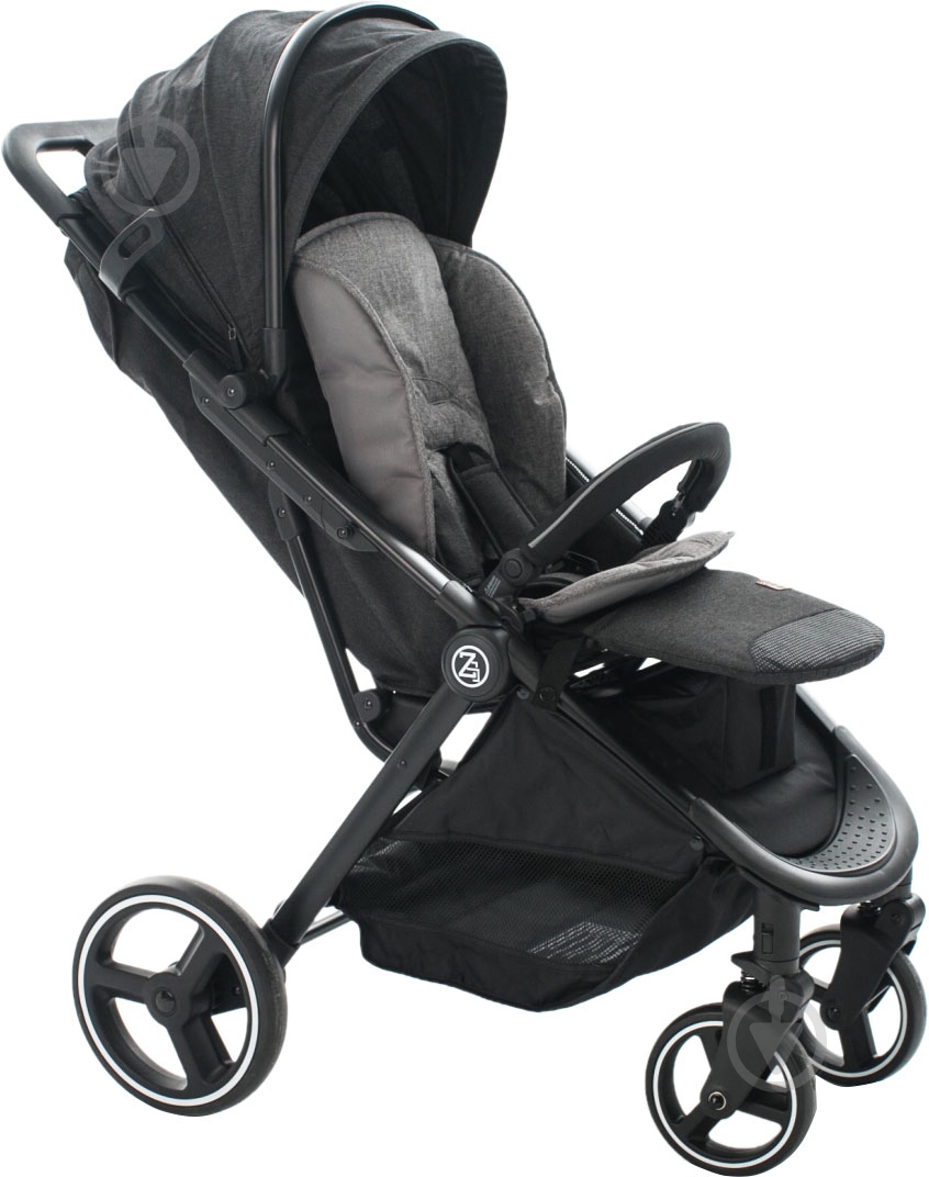 Коляска прогулочная Babyzz B100 темно-серая - фото 2