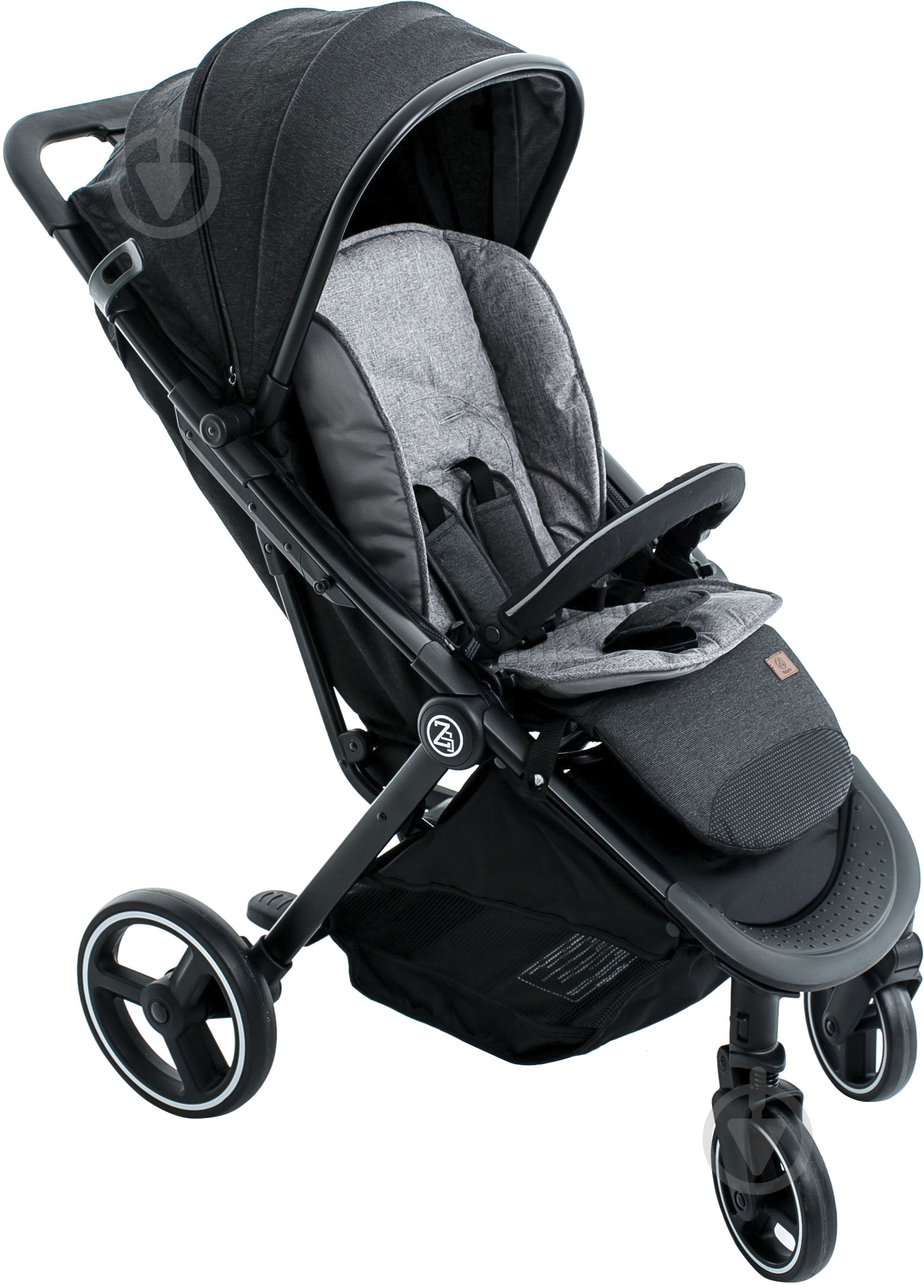 Коляска прогулочная Babyzz B100 темно-серая - фото 1