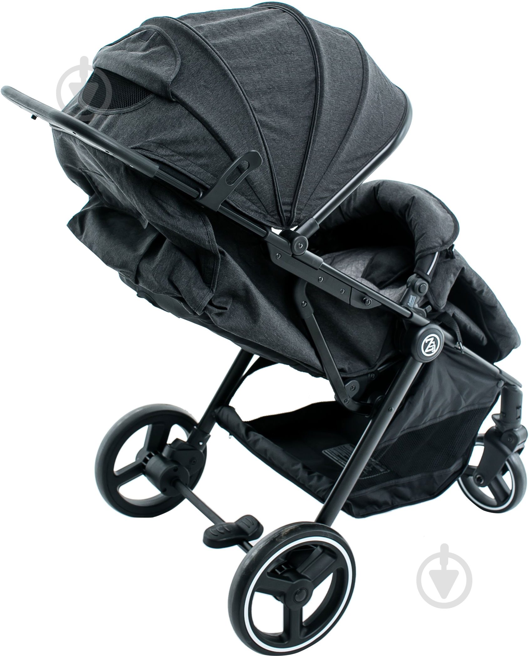 Коляска прогулочная Babyzz B100 темно-серая - фото 3