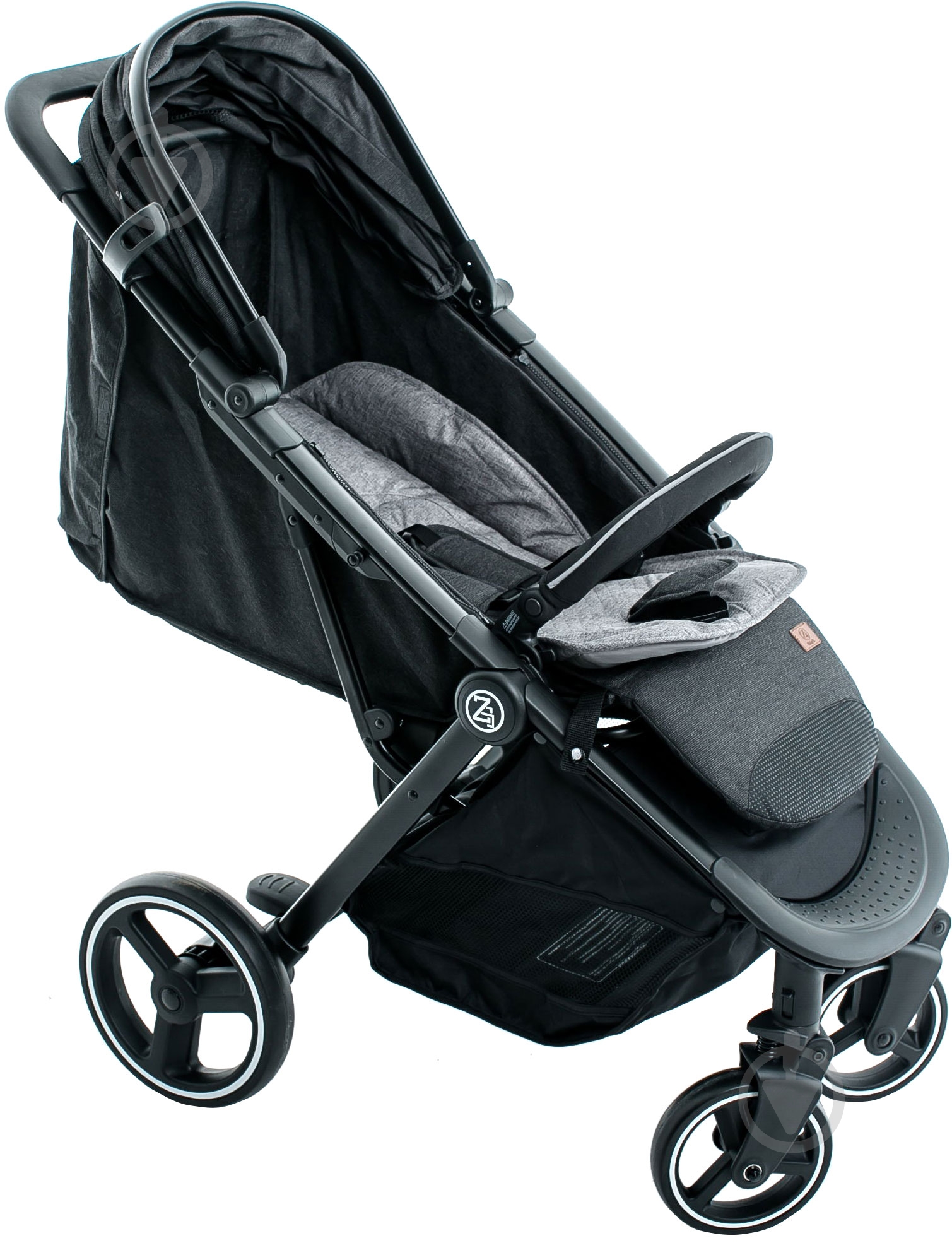 Коляска прогулочная Babyzz B100 темно-серая - фото 4