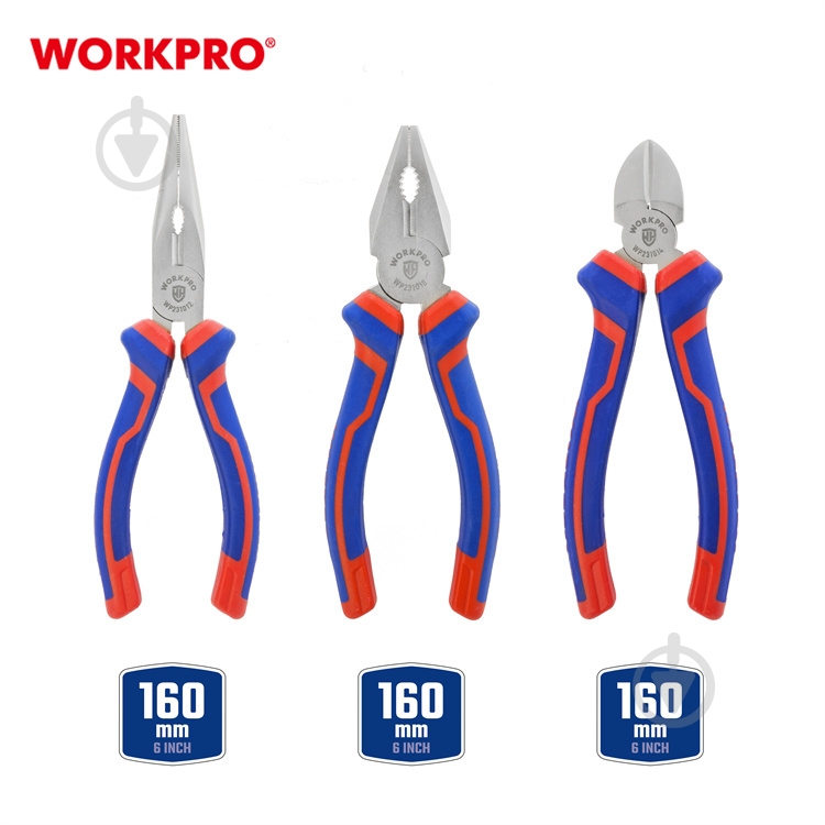 Набор инструментов WORKPRO Ni-Fe PRO 3 шт. WP201008 - фото 3