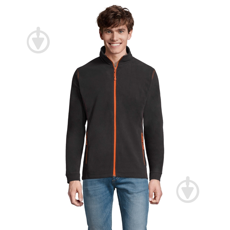 Вітрівка чоловіча демісезонна Sol's NOVA MEN 00586959 р.L сіра із помаранчевим - фото 3