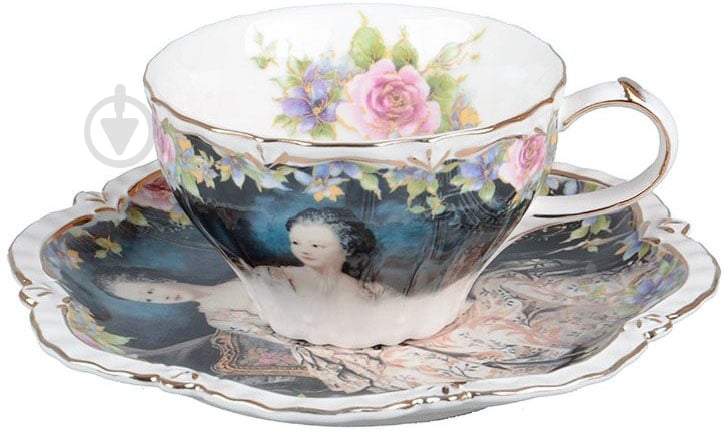 Чашка с блюдцем Lefard Маркиза 200 мл 127-583 - фото 1