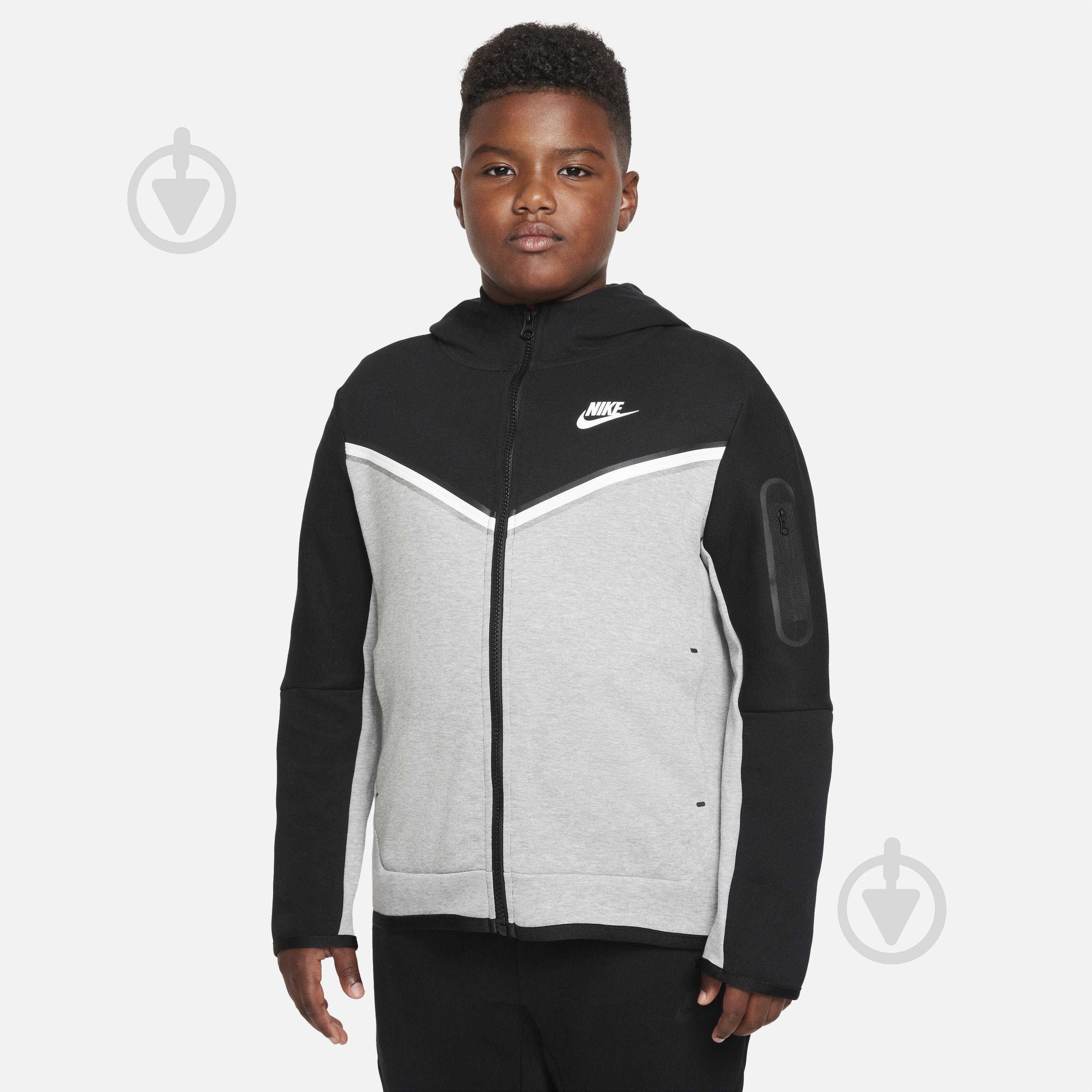 ᐉ Джемпер Nike B NSW TCH FLC FZ CU9223-013 чорний • Краща ціна в