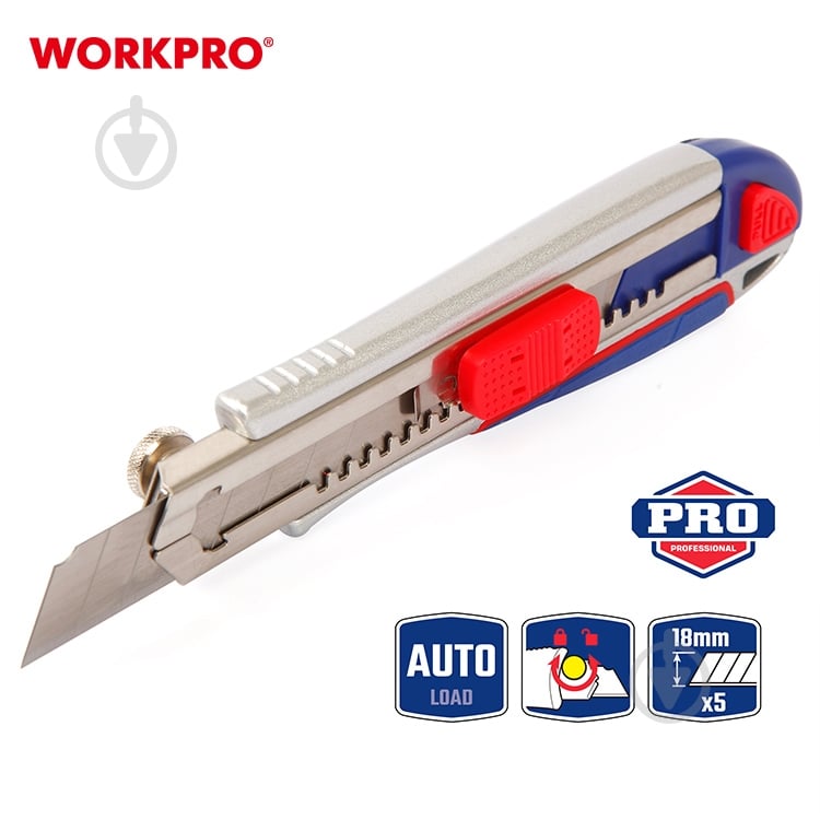 Нож сегментный WORKPRO PRO PLUS WP212017 - фото 2