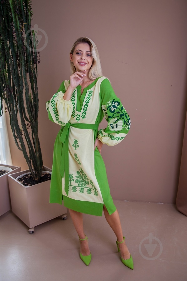 Сукня Galychanka Мавка Wdr-0331 р.XL 1023 Жовта[1271] Olive Green - фото 1