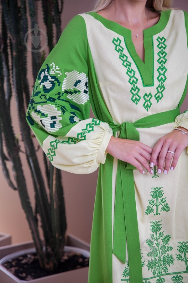 Сукня Galychanka Мавка Wdr-0331 р.XL 1023 Жовта[1271] Olive Green - фото 2