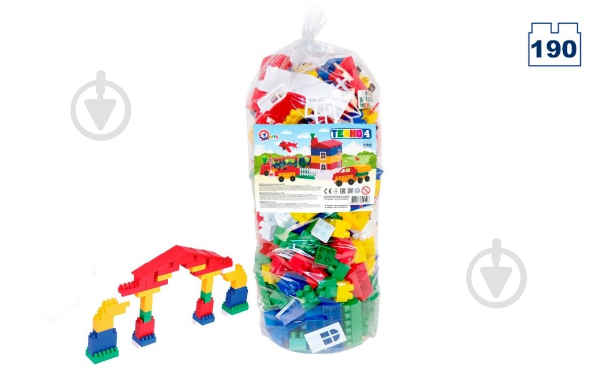 Конструктор строительный ТехноК 190 элементов 526 - фото 1 Конструктор строительный ТехноК 190 элементов 526 - фото 1