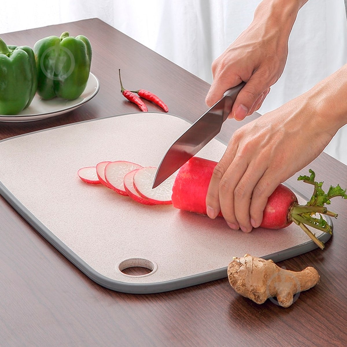 Доска разделочная MVM KP-08 M Beige 37х22.5 см - фото 5