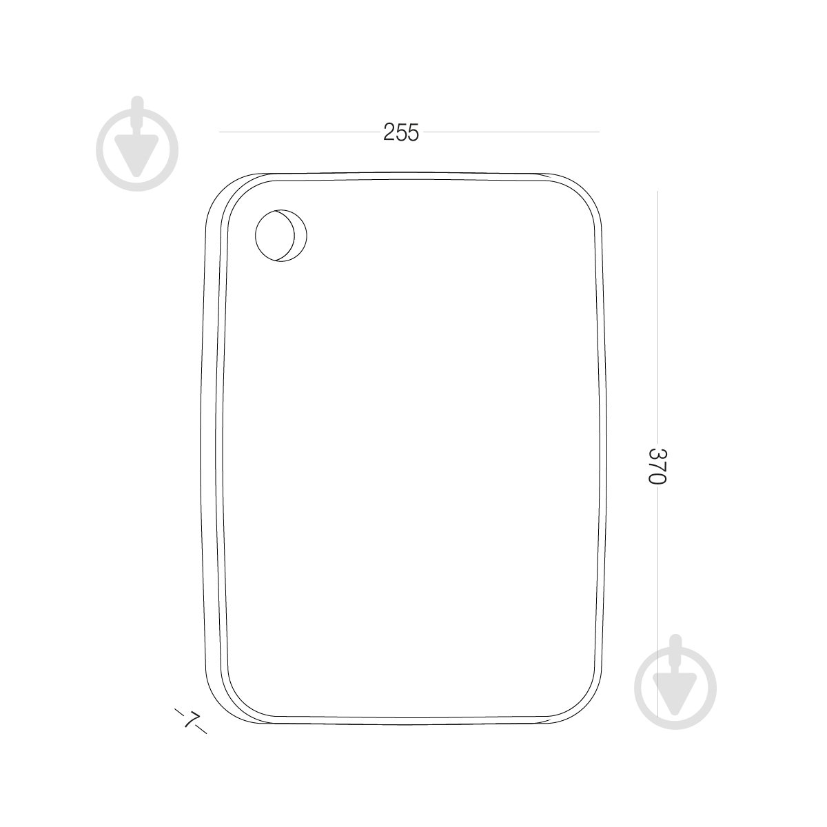 Доска разделочная MVM KP-08 M Beige 37х22.5 см - фото 8