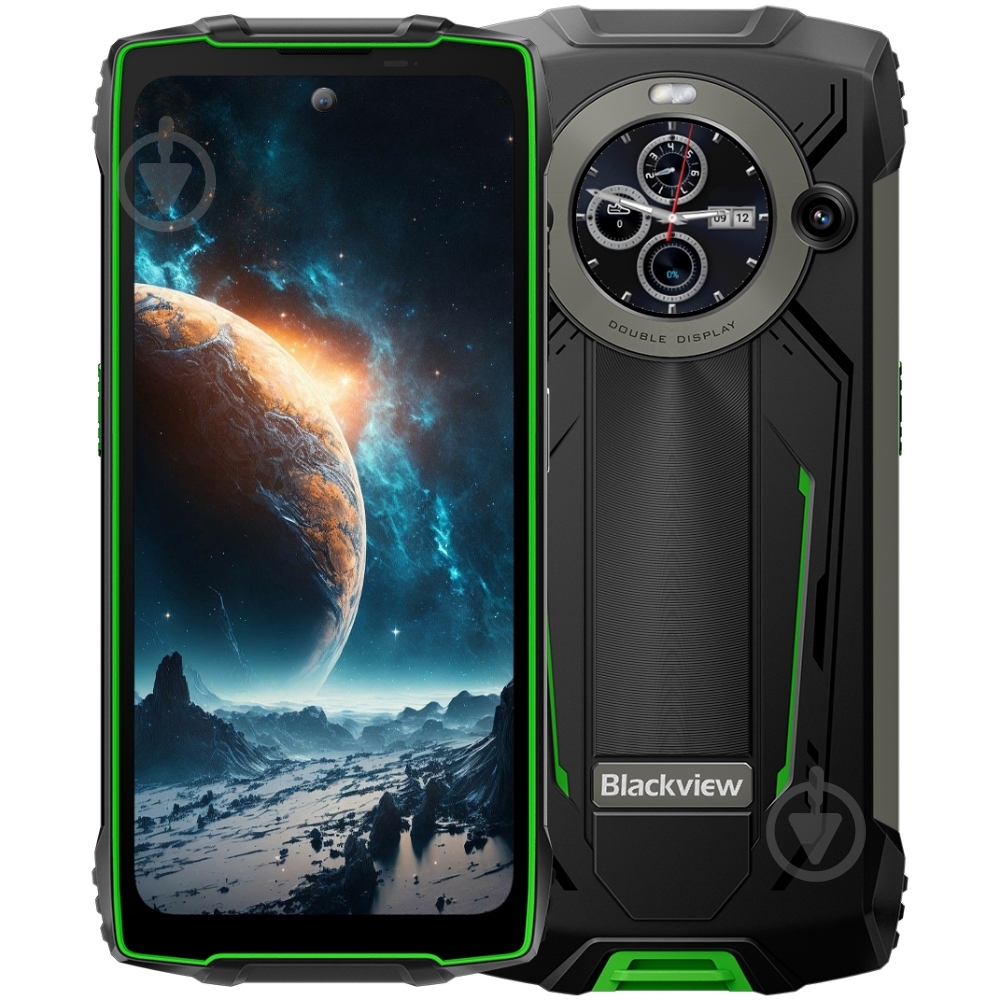 Смартфон Blackview BV8200 12/256GB black/green (BV8200_GN) - фото 1