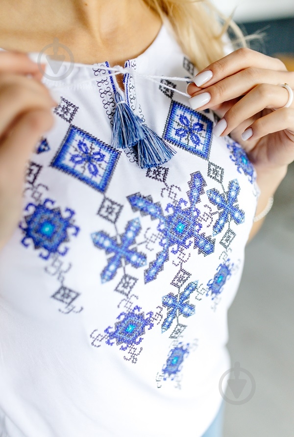 Футболка женская Galychanka Звездная ночь Wft-021 р.L белый с синим - фото 2 Футболка женская Galychanka Звездная ночь Wft-021 р.L белый с синим - фото 2