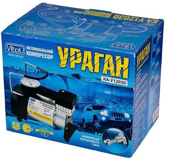 Компресcор автомобильный ELIT "Ураган" (UNI KA-U12030) - фото 4
