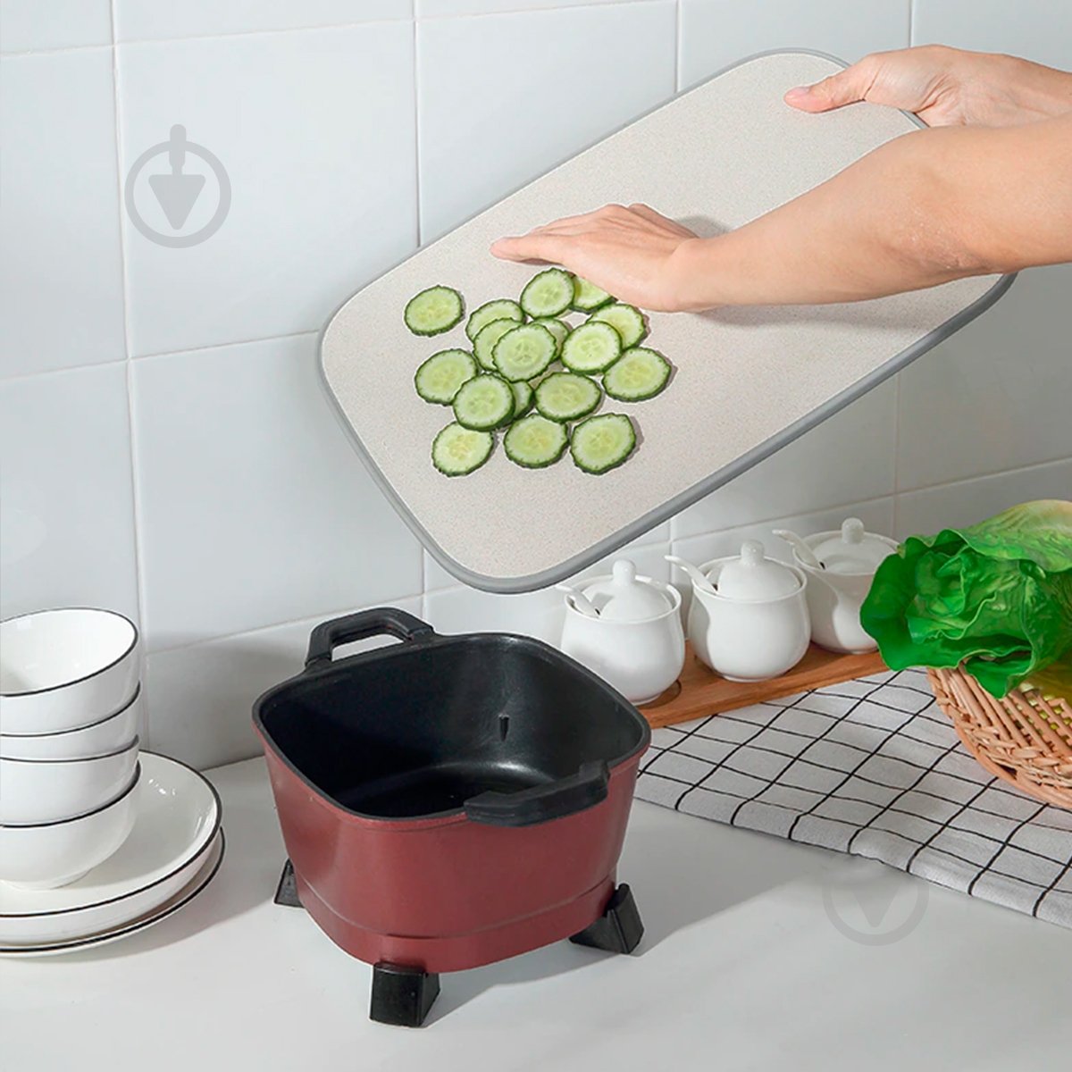 Доска разделочная MVM KP-08 S Beige 33х22.5 см - фото 5