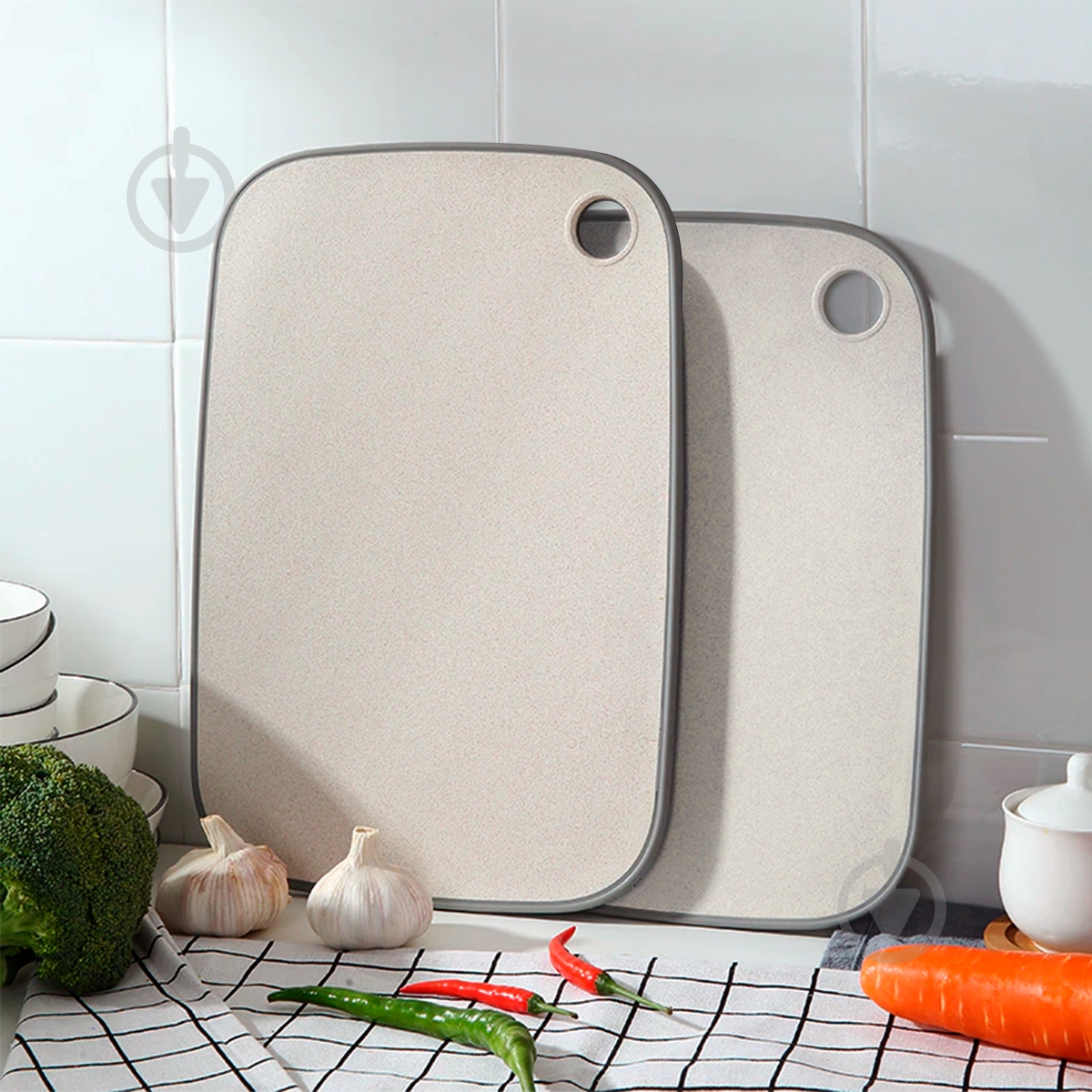 Доска разделочная MVM KP-08 S Beige 33х22.5 см - фото 4