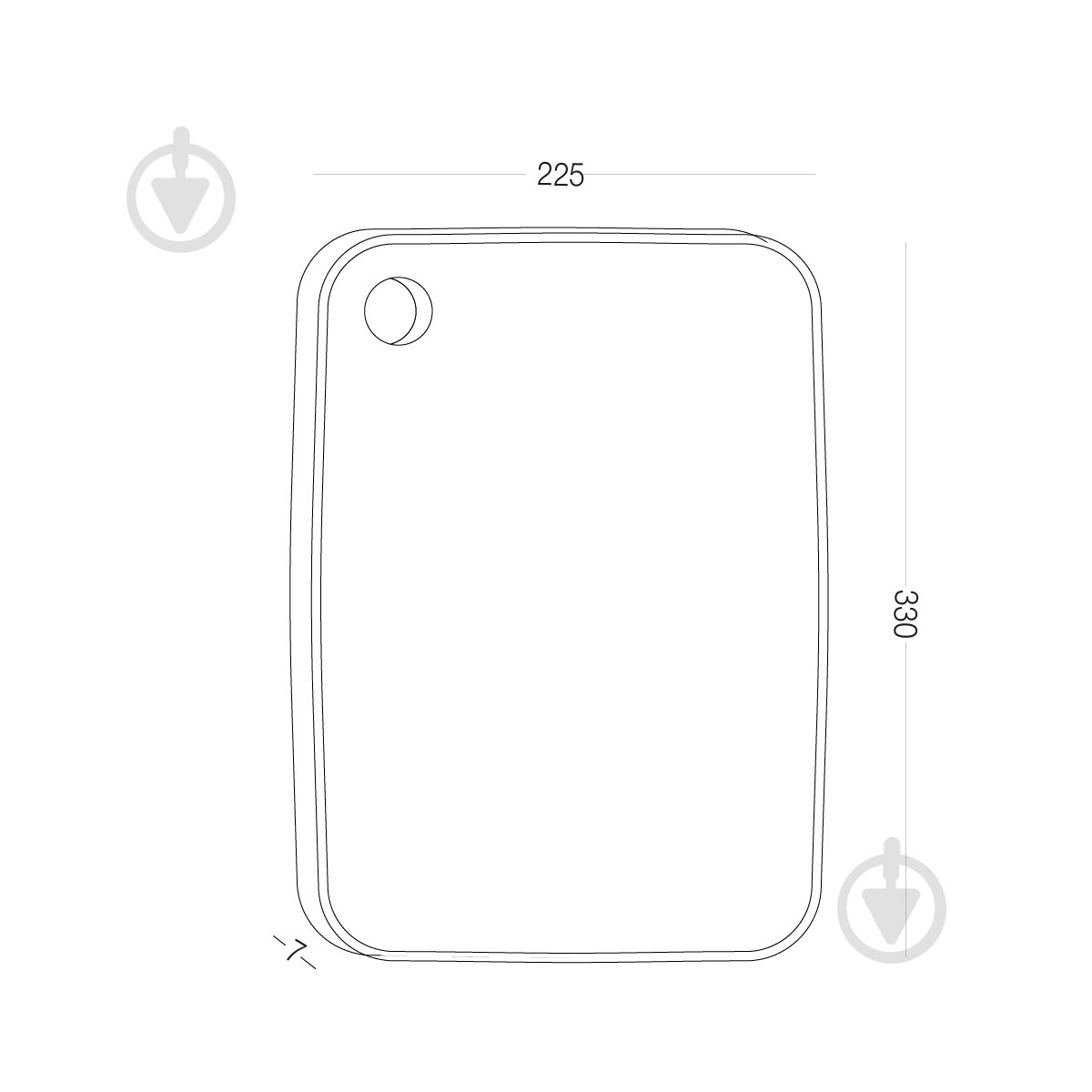 Доска разделочная MVM KP-08 S Beige 33х22.5 см - фото 8