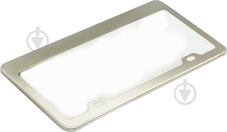 Рамка под номерной знак серебристая Elegant на номера США Maxi нержавейка серебряная 106396_EL 100605 - фото 1