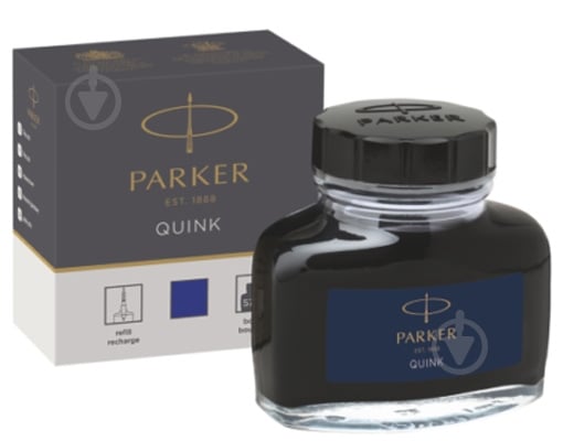 Чернила Quink 57 мл 11 010BLU синий Parker 1 шт. - фото 1