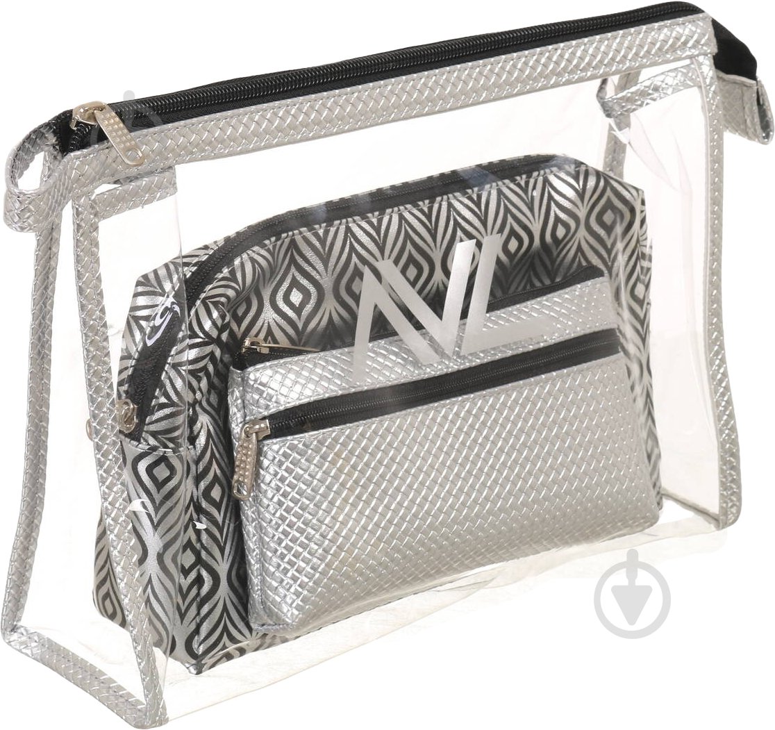 Набор косметичек AVL 36015 серебро - фото 1