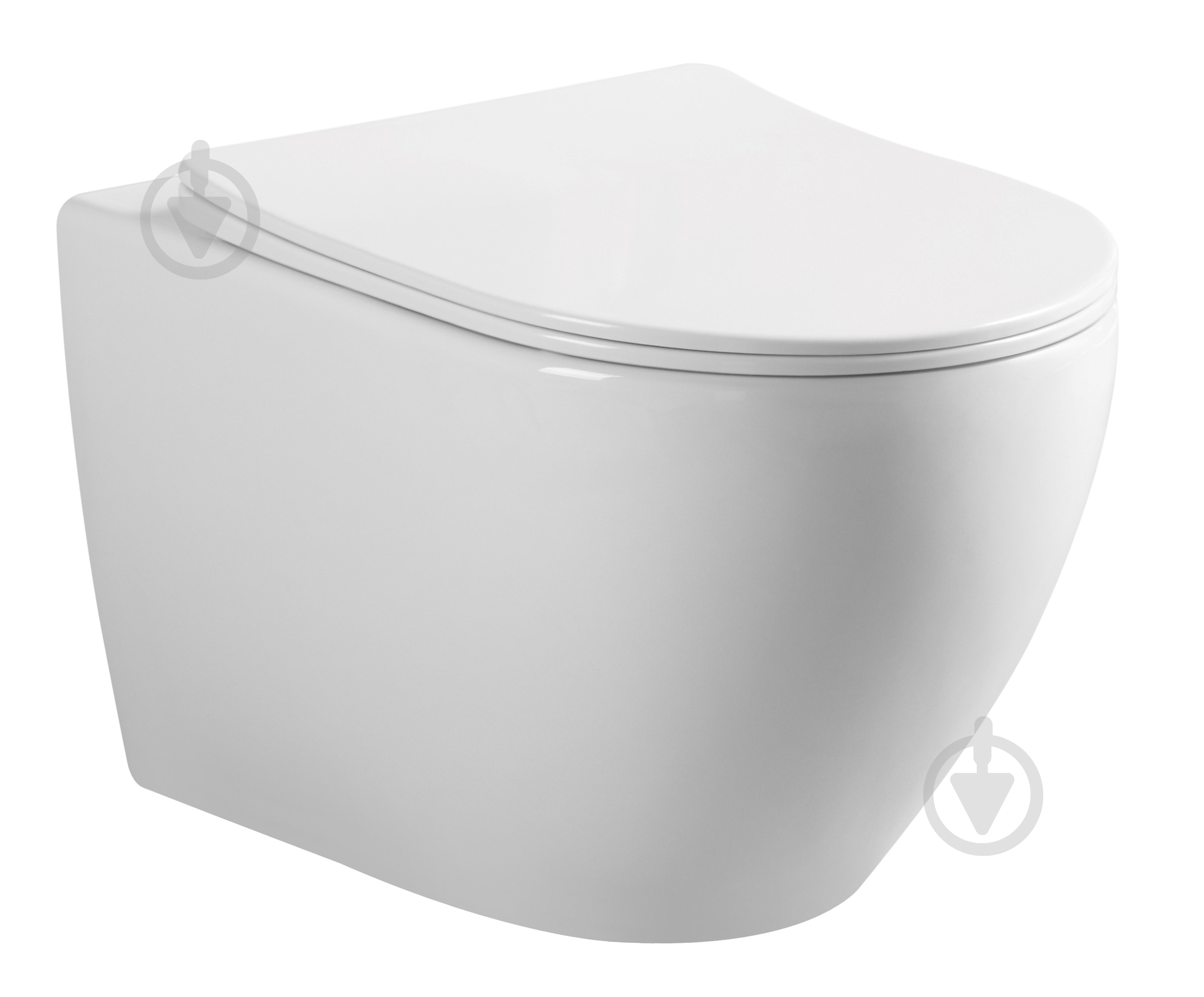 Унітаз підвісний ScandiSPA NARVIK Rimless з сидінням Duroplast Soft-Close SLIM 51х36.5х36.5 - фото 2