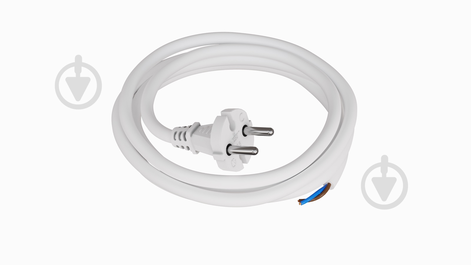 Провід з вилкою Одескабель армований ПВС-ВП-2х0,75-250-08-10-1,7 без заземлення 220В 10А ПВХ білий - фото 1 Провід з вилкою Одескабель армований ПВС-ВП-2х0,75-250-08-10-1,7 без заземлення 220В 10А ПВХ білий - фото 1