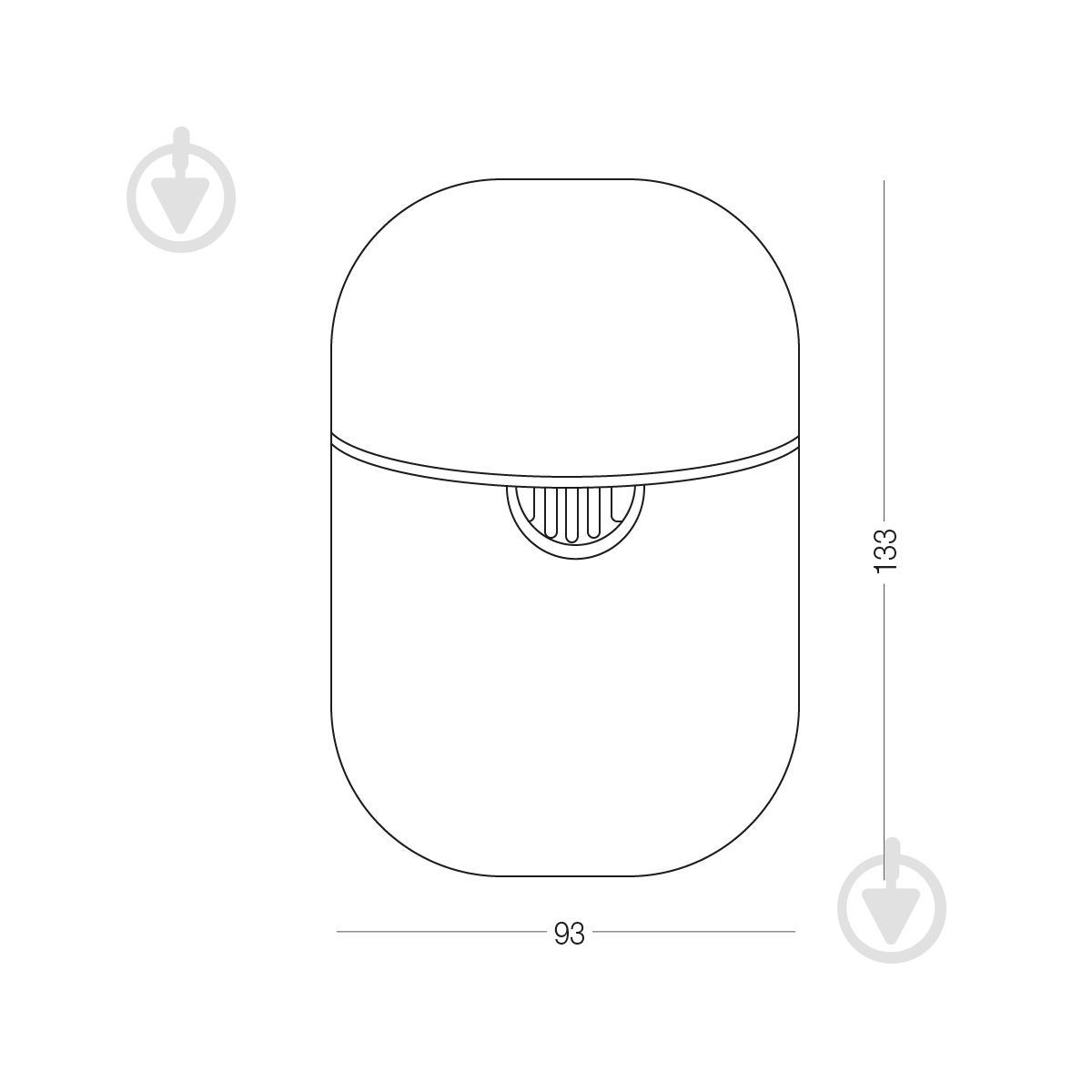 Соковижималка для цитрусових MVM KP-06 WHITE 9.3х13.3 см - фото 16