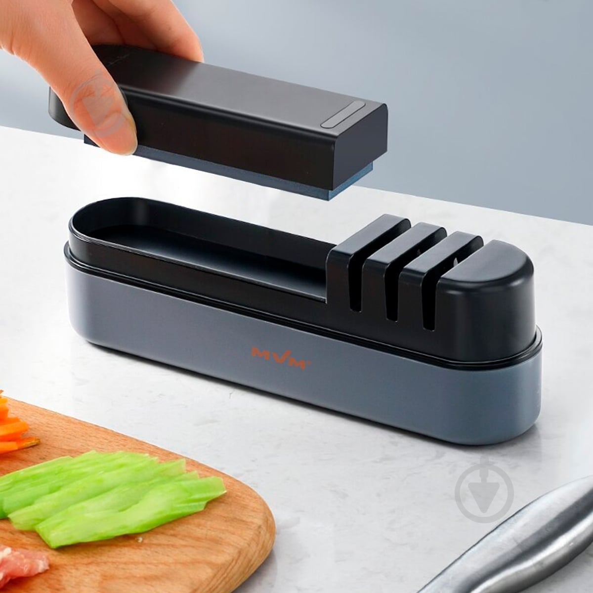 Точилка для ножей MVM KP-02 GRAY 22х5х7 см - фото 11