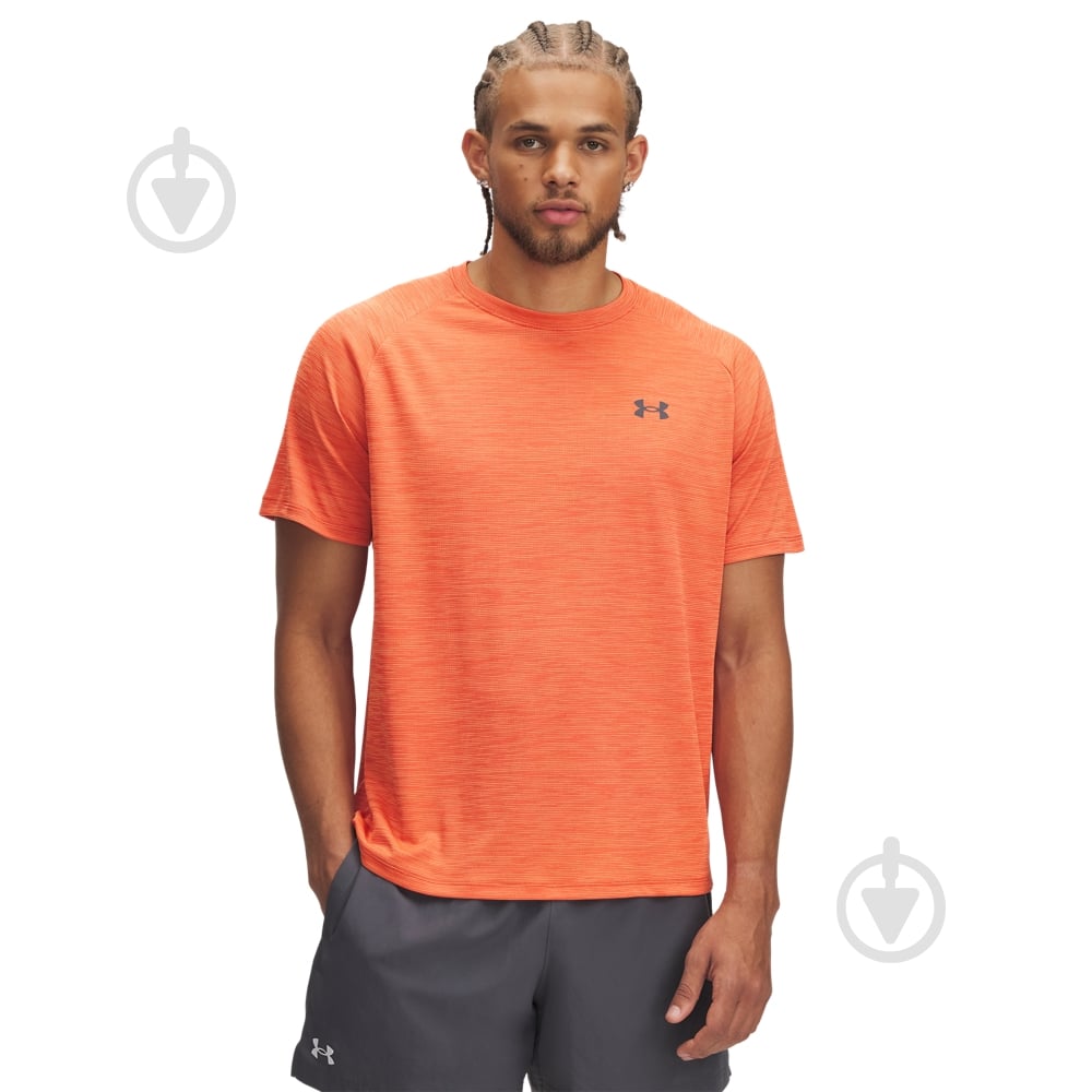 Футболка Under Armour TECH TEXTURED SS 1382796-847 р.3XL оранжевый - фото 1 Футболка Under Armour TECH TEXTURED SS 1382796-847 р.3XL оранжевый - фото 1