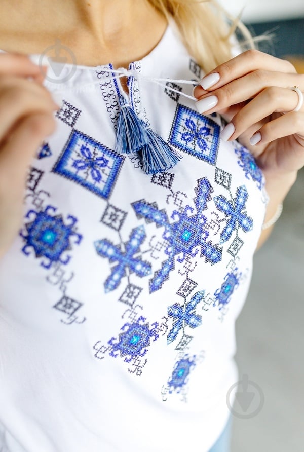 Футболка женская Galychanka Звездная ночь Wft-021 р.XL белый с синим - фото 2 Футболка женская Galychanka Звездная ночь Wft-021 р.XL белый с синим - фото 2