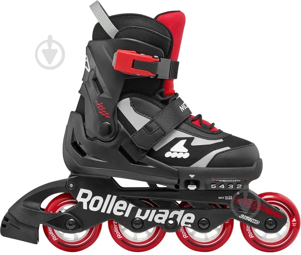 Роликовые коньки Rollerblade Microblade 86B0751530-ND01 р. 28-32 красный - фото 3