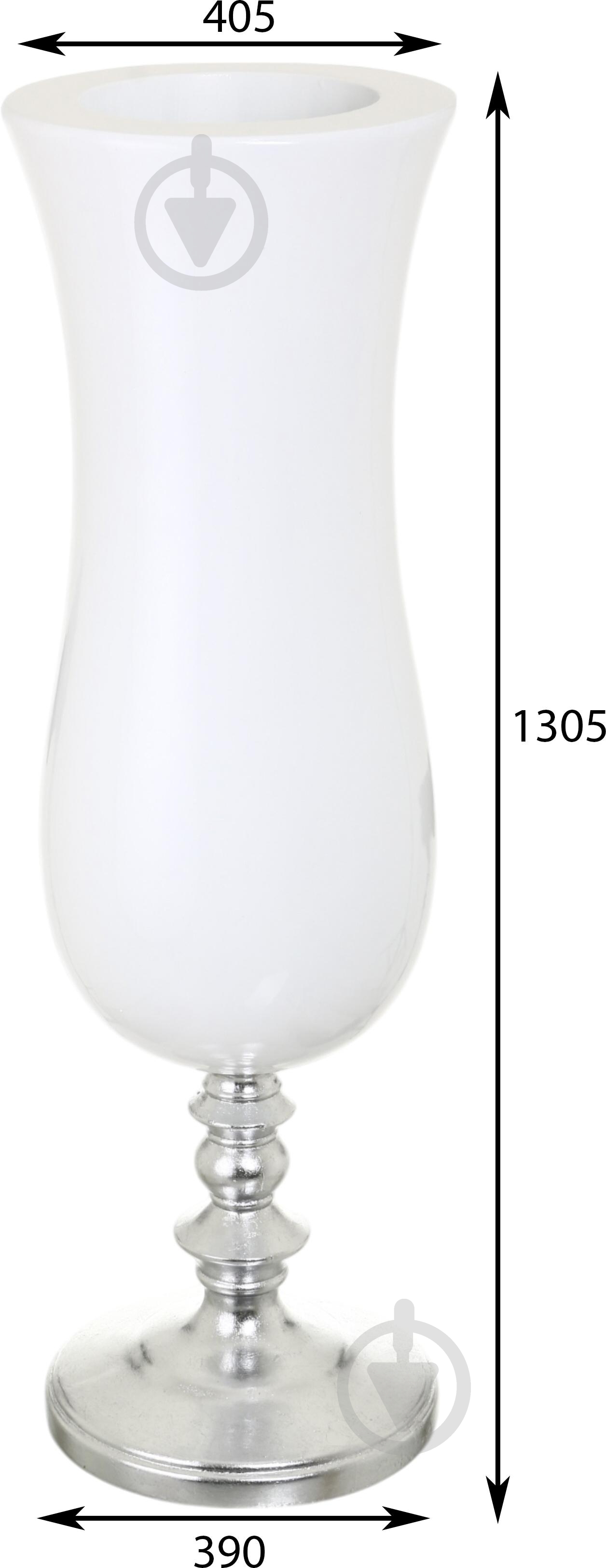 Ваза Sensio Vacchetti 130 см біла із сріблом CF1409 - фото 2
