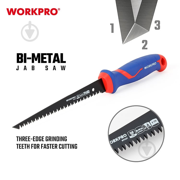 Пила по гипсокартону 150 мм WORKPRO WP215017 - фото 2
