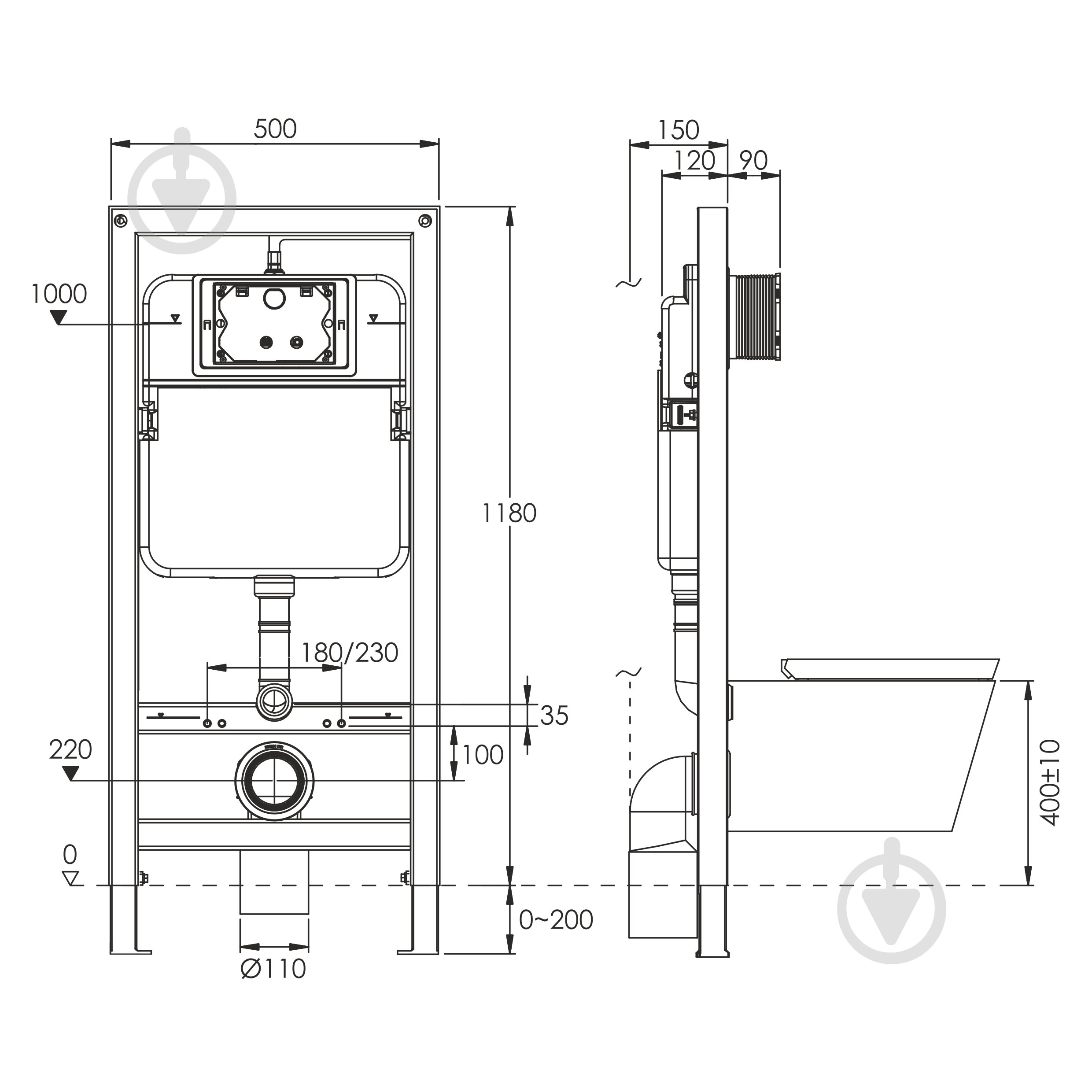 Инсталляция для унитаза VOLLE MASTER OLA-D - фото 3 Инсталляция для унитаза VOLLE MASTER OLA-D - фото 3