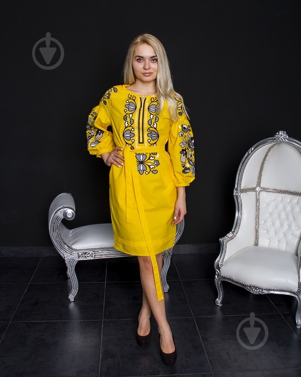 Платье Galychanka Мелания Wdr-047-1 р.S 1023 Желтая - фото 1