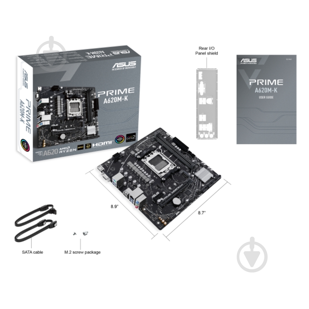 Материнская плата Asus PRIME A620M-K (Socket AM5, AMD A620, micro ATX) - фото 5 Материнская плата Asus PRIME A620M-K (Socket AM5, AMD A620, micro ATX) - фото 5