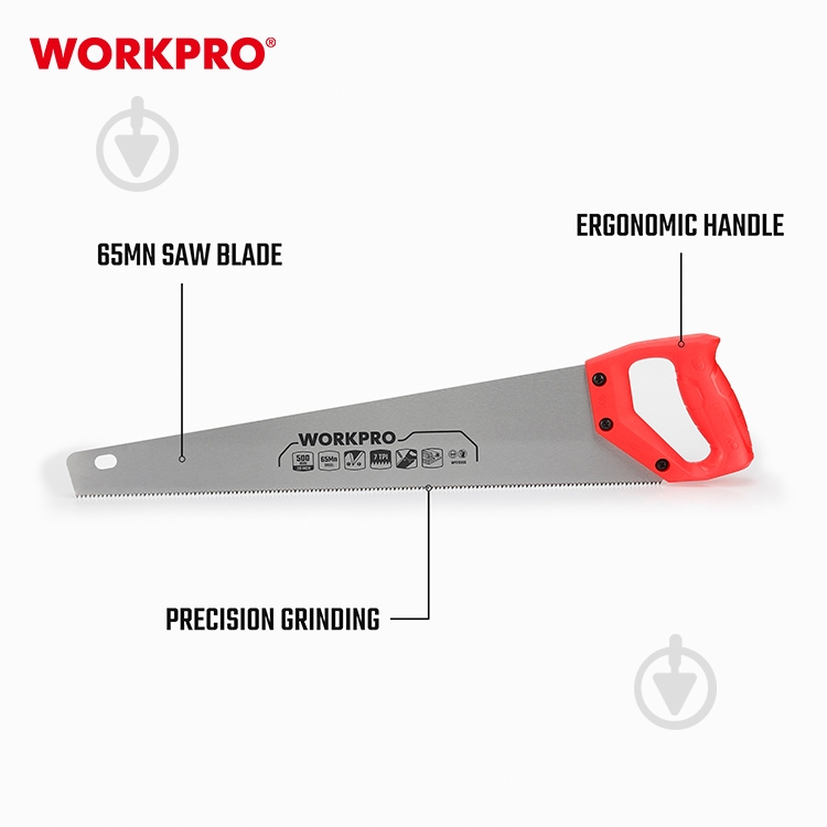 Пила по дереву 500 мм WORKPRO WP215003 - фото 5