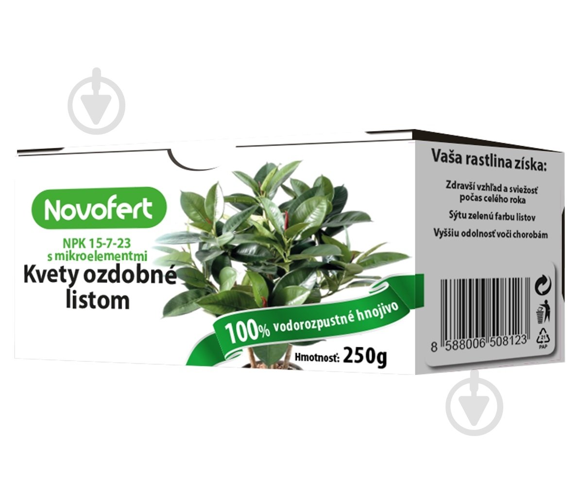 Удобрение для декоративных растений Novofert Kvety ozdobne listom декоративно-лиственные растения 250 г - фото 1