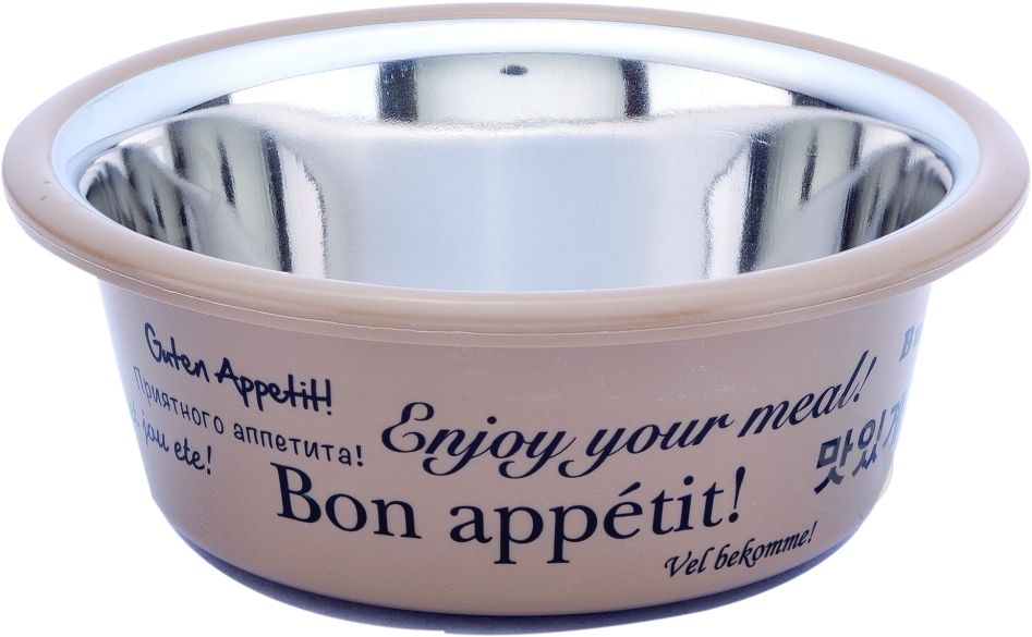Миска Lilli Pet для собак Bon appetit коричневая 1900 мл - фото 1
