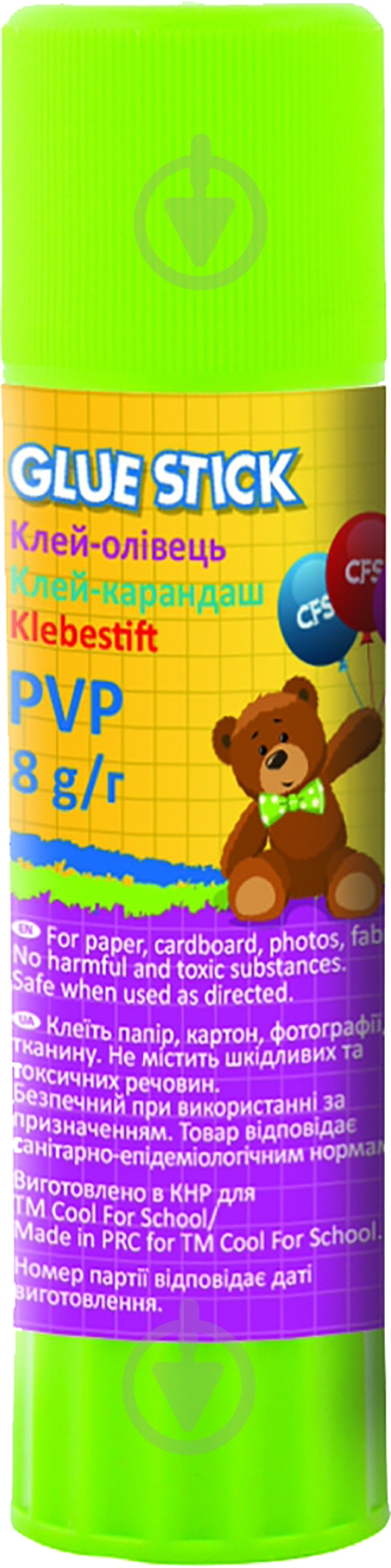 Клей-карандаш BEAR , PVP, 8 г CF45242 Cool For School - фото 1
