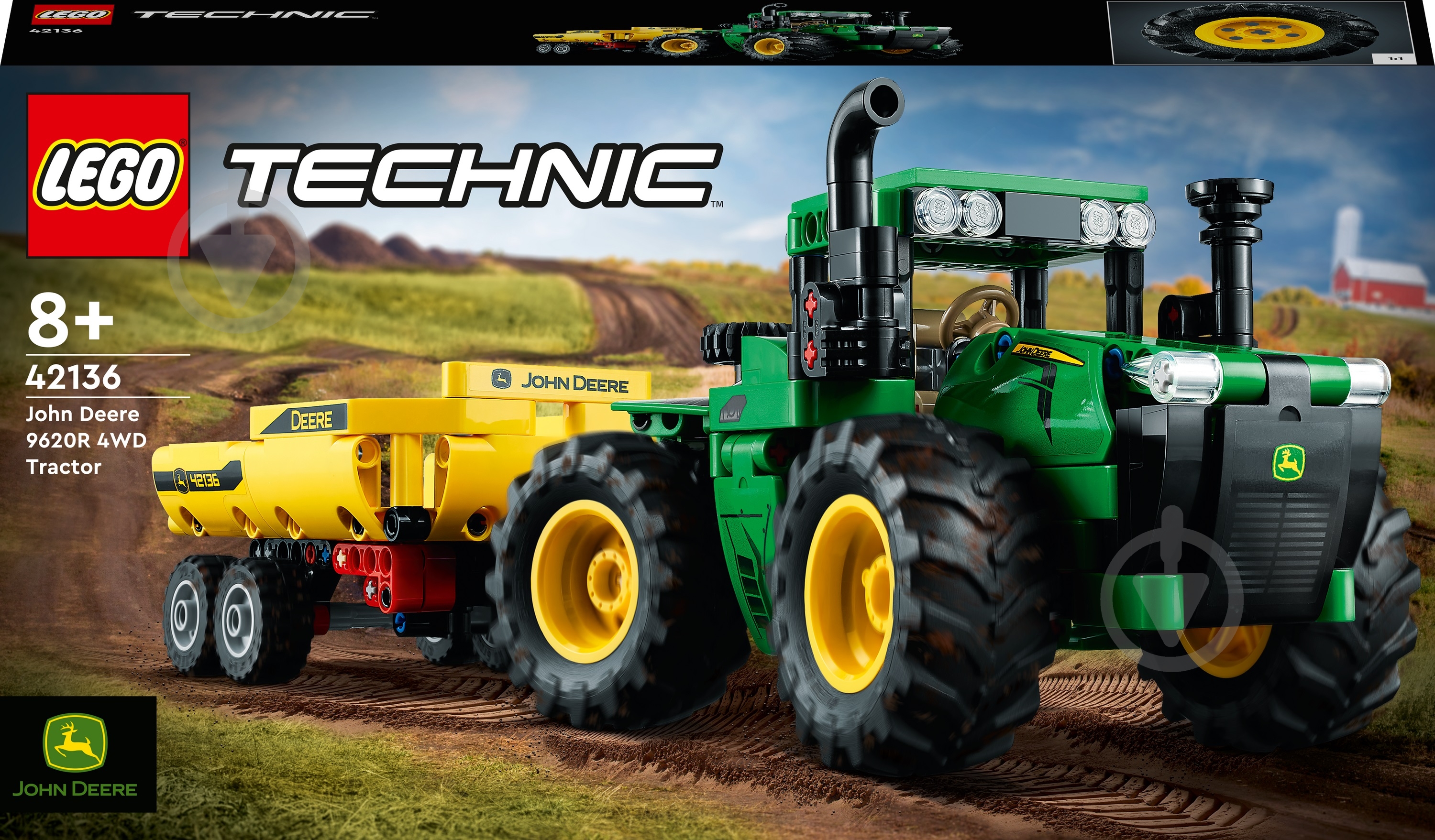 Конструктор LEGO Technic Трактор John Deere 9620R 4WD 42136 - фото 1
