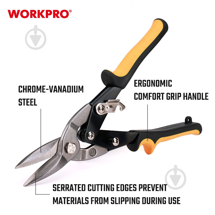 Ножницы по металлу WORKPRO WP214017 - фото 3