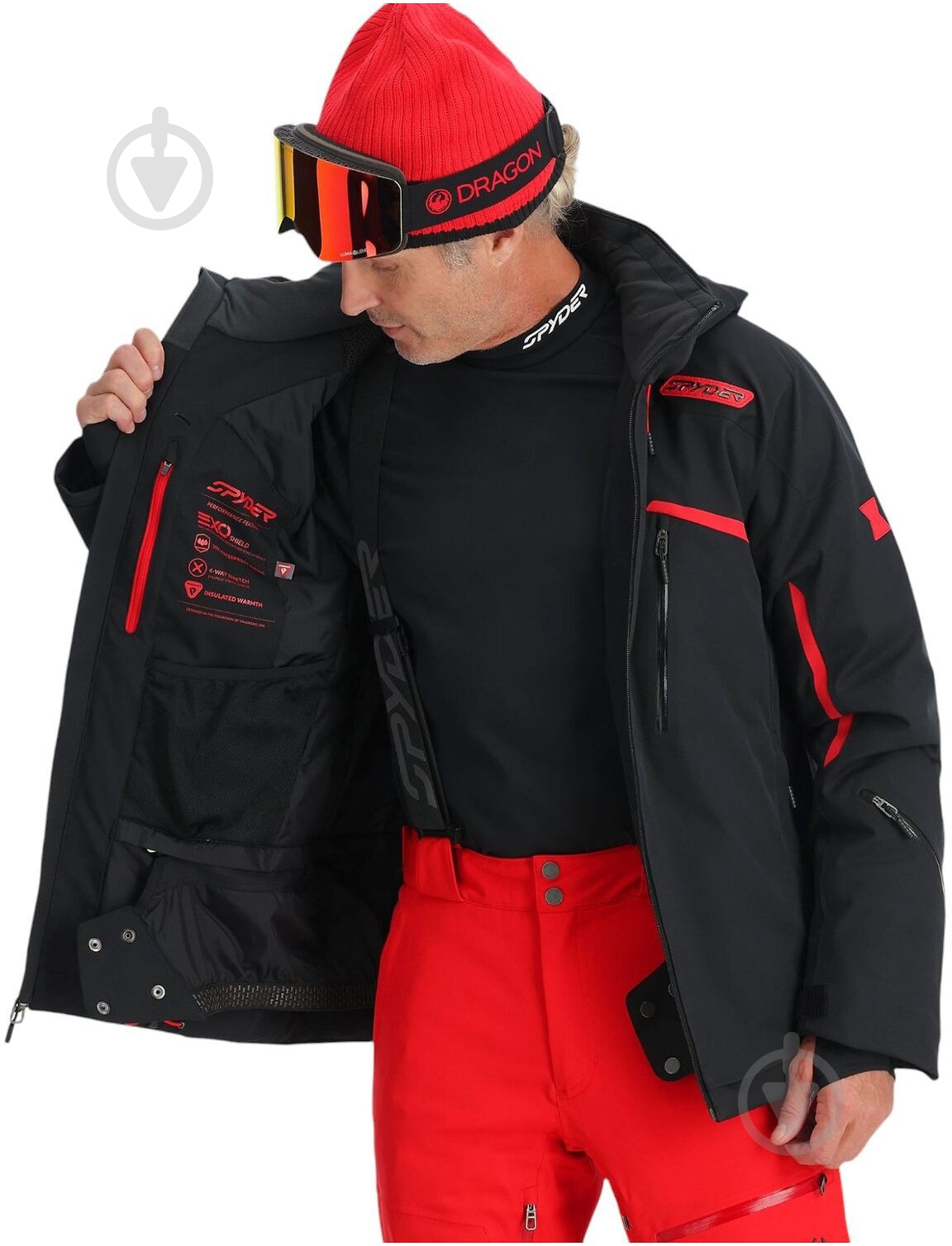 ᐉ Куртка Spyder Leader 38SA075324-BLK2 р.S черная • Купить в