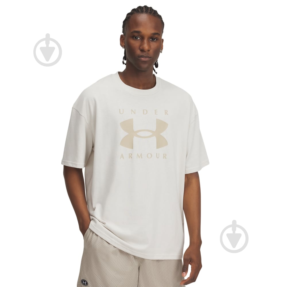 Футболка Under Armour M HW OS Branded SS 1389146-110 р.SM бежевий - фото 1 Футболка Under Armour M HW OS Branded SS 1389146-110 р.SM бежевий - фото 1