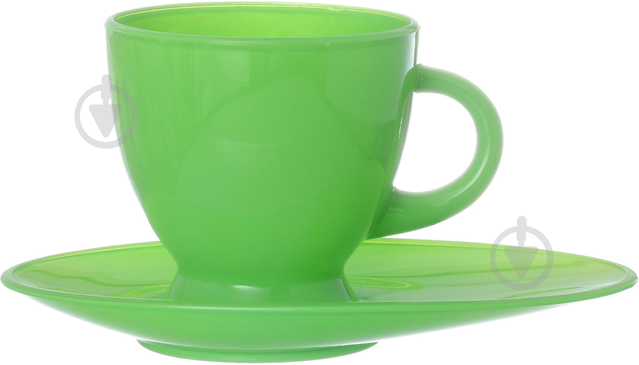 Чашка с блюдцем Glasmark 230 мл зеленая - фото 1 Чашка с блюдцем Glasmark 230 мл зеленая - фото 1