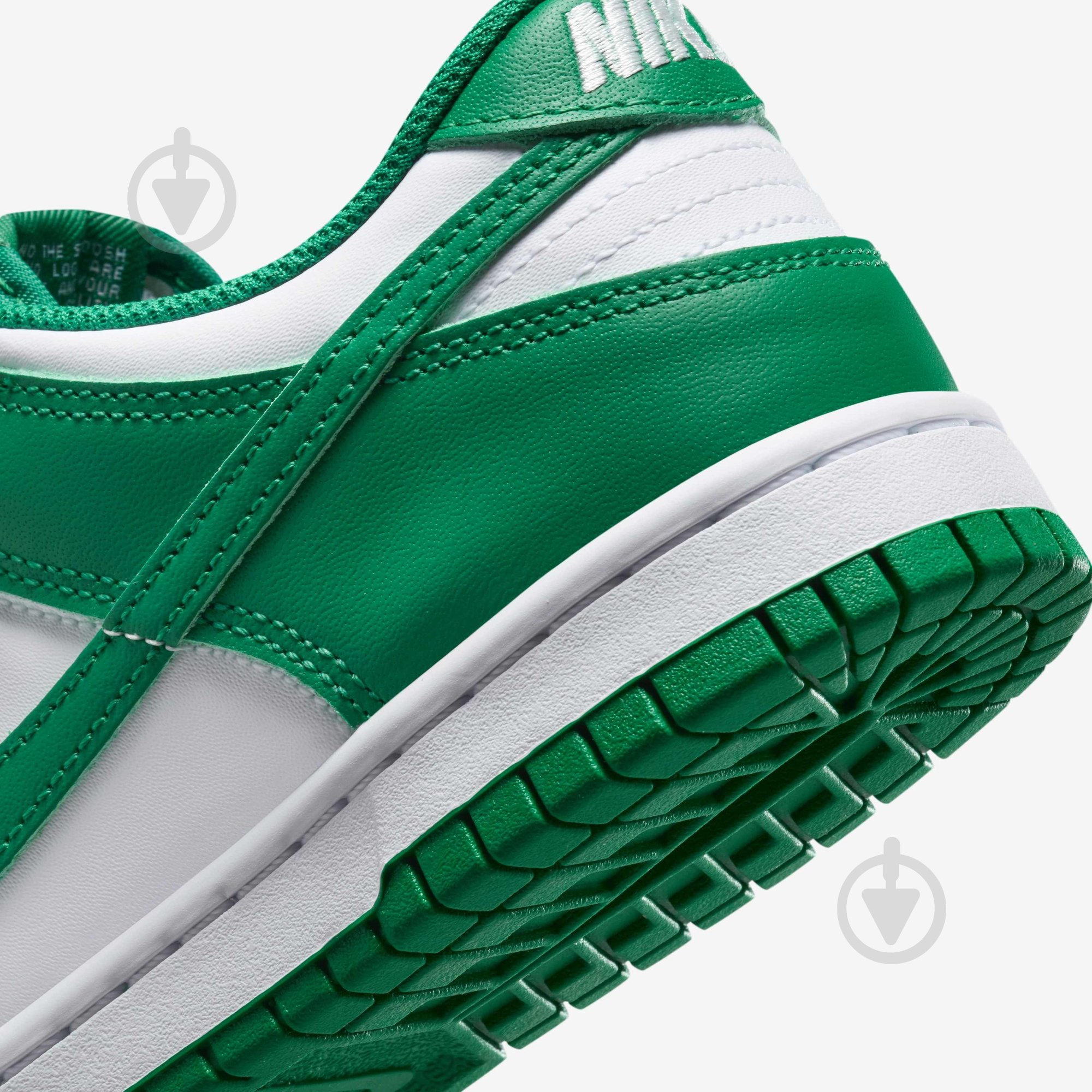 Кросівки дитячі демісезонні Nike DUNK LOW BG FB9109-114 р.38 білі із зеленим - фото 8 Кросівки дитячі демісезонні Nike DUNK LOW BG FB9109-114 р.38 білі із зеленим - фото 8