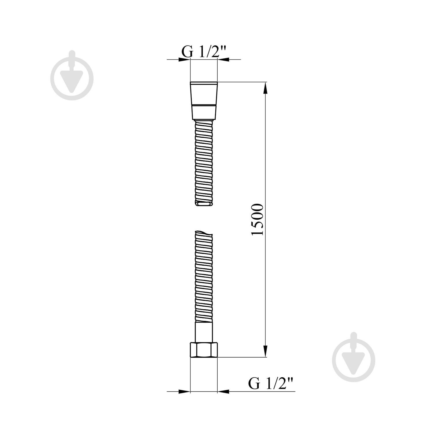 Шланг для душу Kroner KRM - C601 150 см - фото 2