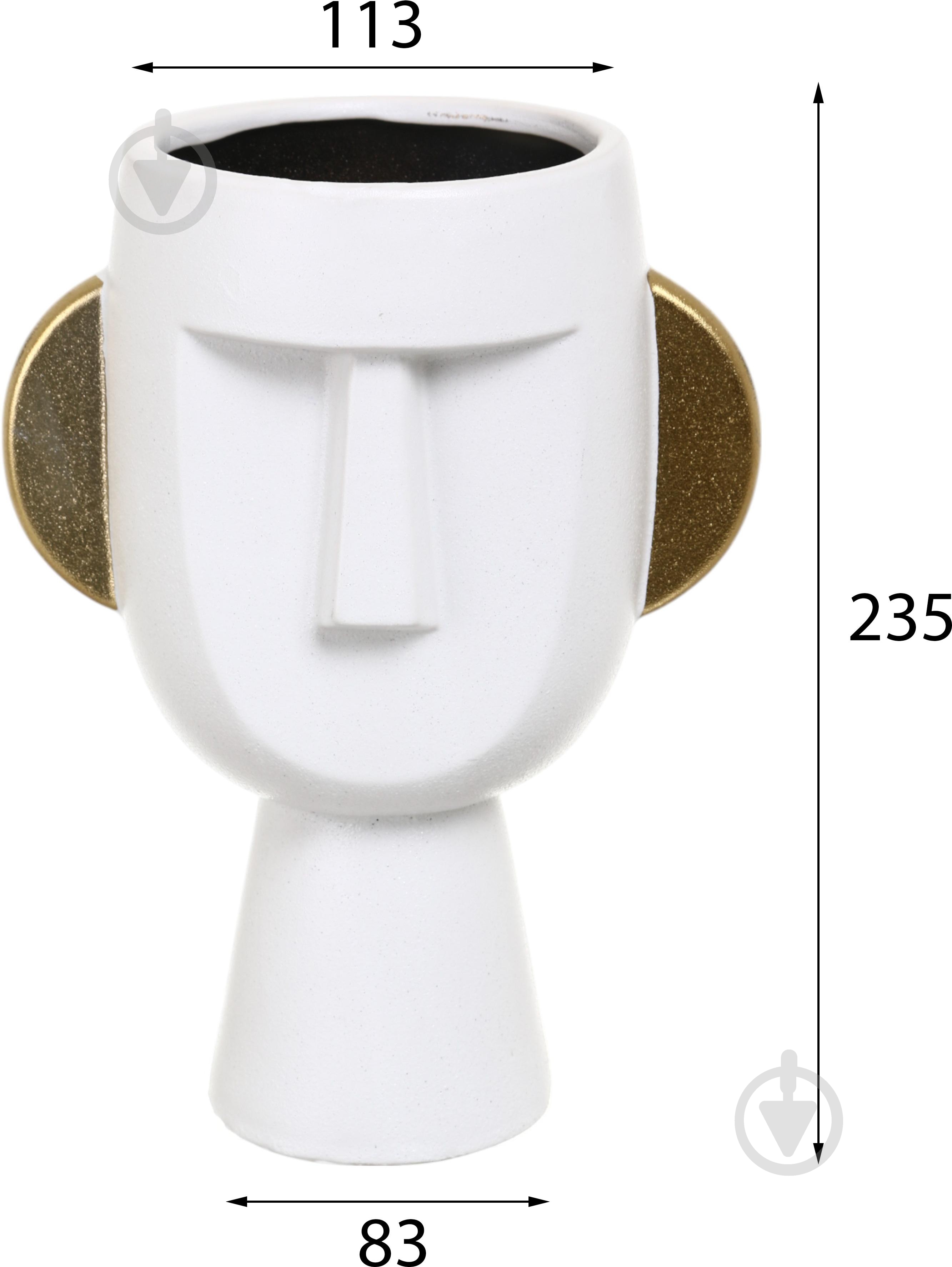 Ваза керамічна Sensio Vasos 24 см біла PS33111 - фото 3 Ваза керамічна Sensio Vasos 24 см біла PS33111 - фото 3
