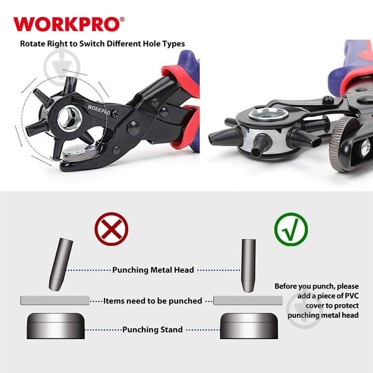 Просекатель отверстий WORKPRO WP231078 - фото 11