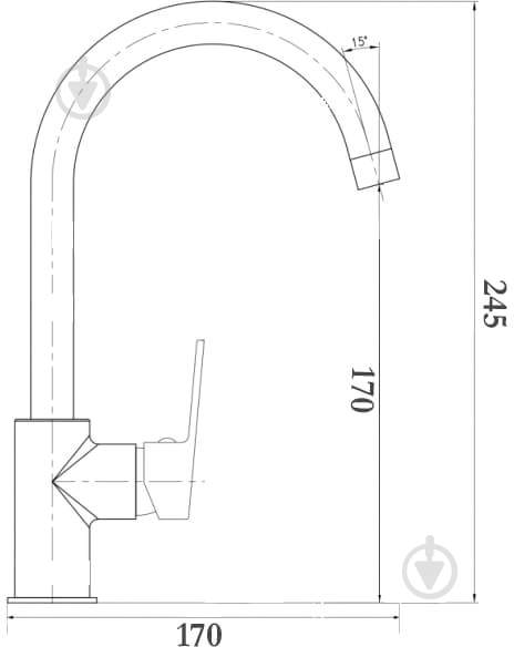 Змішувач для умивальника Globus Lux SUS-101S - фото 2